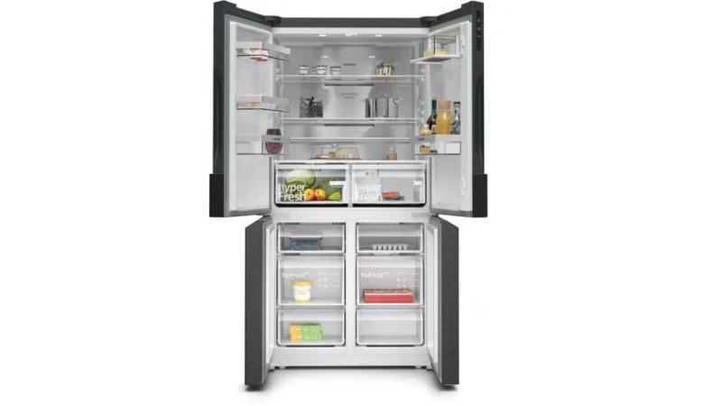 KF96NAXEA  iQ300 multi door 183 x 90.5 cm BlackSteel