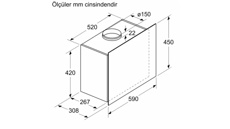 LC65FCJ60T  iQ300 Duvar Tipi Davlumbaz 60 cm Siyah Cam