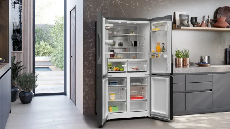 KF96NAXEA  iQ300 multi door 183 x 90.5 cm BlackSteel