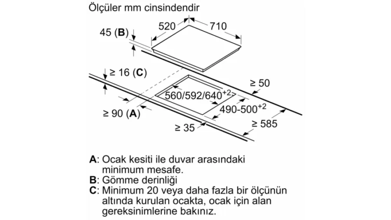 ET775FGP1E iQ300 Elektrikli Ocak 70 cm Siyah, Çerçeveli Montaj