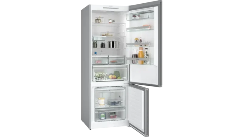 KG56NTEE0N iQ500 Alttan Donduruculu Seramik Siyah Buzdolabı 193 x 70 cm Siyah