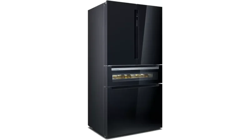 KF96RSBEA iQ700 French Door Bottom Mount Refrigerator, Glass door 183 x 90.5 cm Siyah