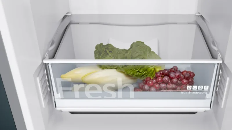KG36NNLE0N iQ100 Alttan Donduruculu Buzdolabı 186 x 60 cm Inox görünümlü, Total noFrost