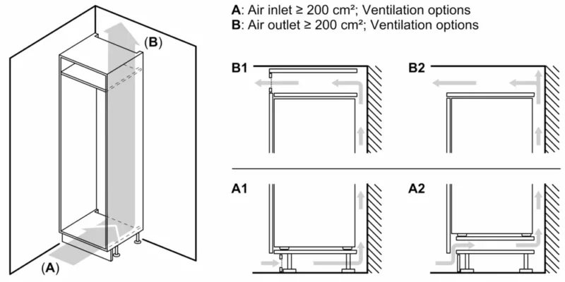 KB96NADD0 iQ500 Alttan Donduruculu Ankastre Buzdolabı 193.5 x 70.8 cm softClosing Düz Menteşe