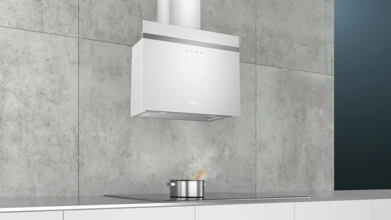 LC65FCJ20T iQ300 Duvar Tipi Davlumbaz 60 cm Beyaz Cam Yüzey, Beyaz