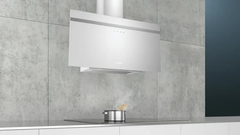 LC95FCJ20T iQ300 Duvar Tipi Davlumbaz 90 cm Beyaz Cam Yüzey, Beyaz