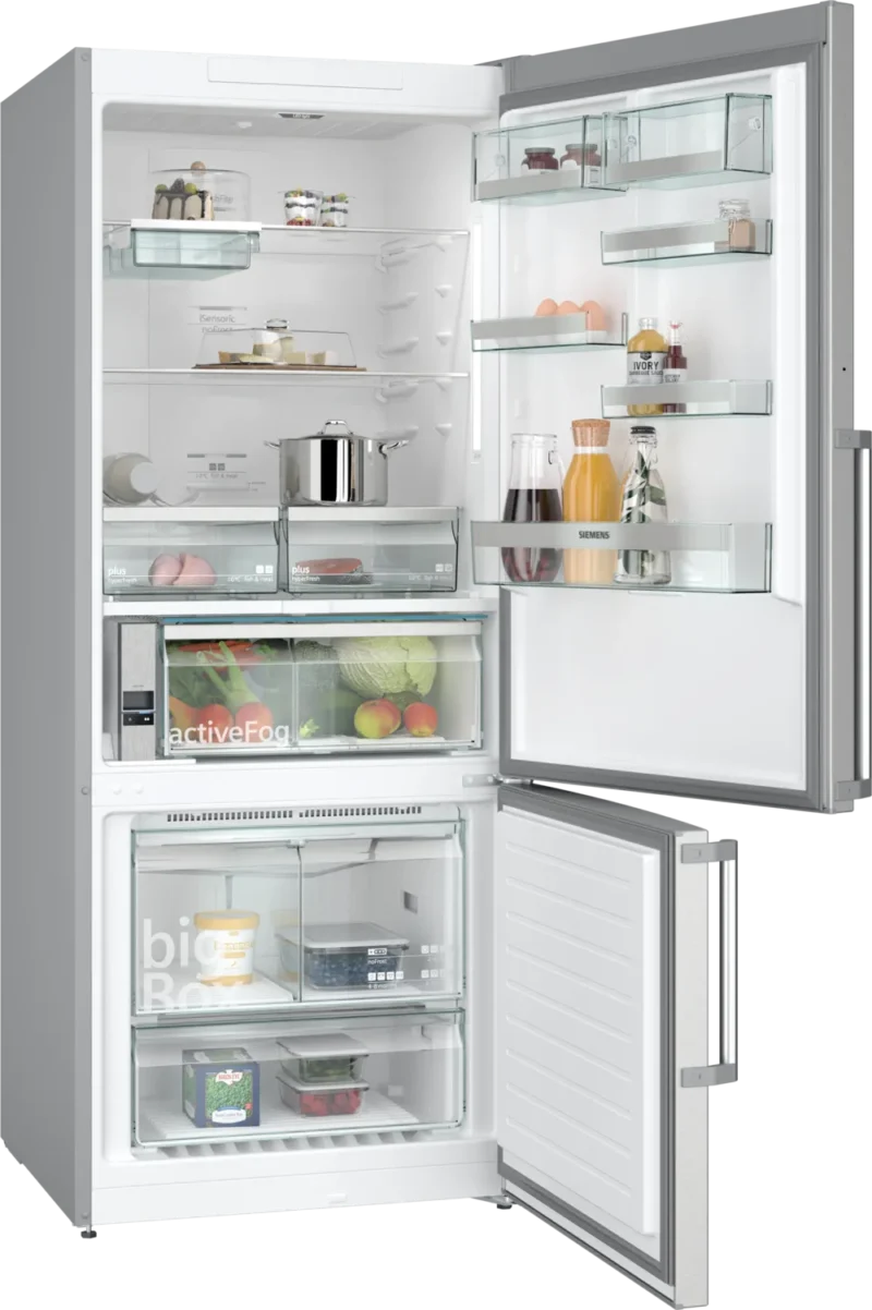 KG76APIE0N iQ700 Alttan Donduruculu Buzdolabı 186 x 75 cm Kolay temizlenebilir Inox, Total noFrost