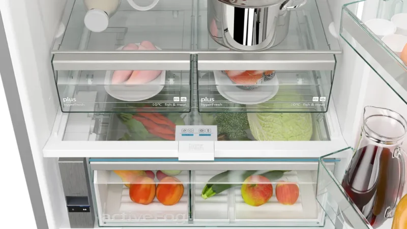 KG76APIE0N iQ700 Alttan Donduruculu Buzdolabı 186 x 75 cm Kolay temizlenebilir Inox, Total noFrost