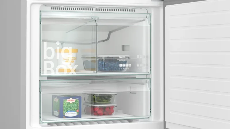 KG76APIE0N iQ700 Alttan Donduruculu Buzdolabı 186 x 75 cm Kolay temizlenebilir Inox, Total noFrost