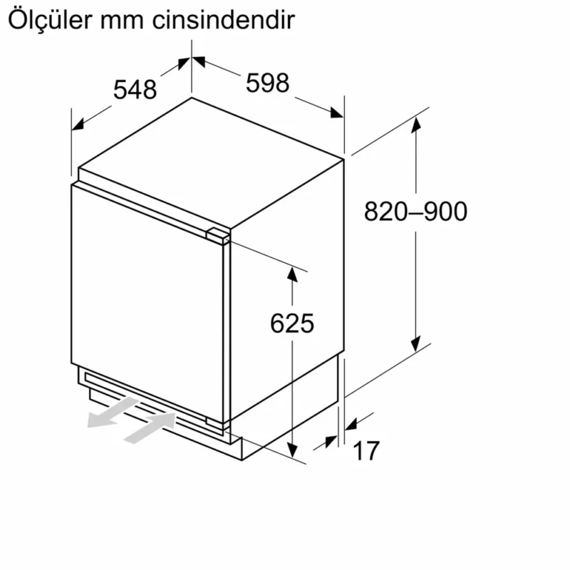 GU21NADE0 iQ500 Ankastre Derin Dondurucu 82 x 59.8 cm softClosing Düz Menteşe