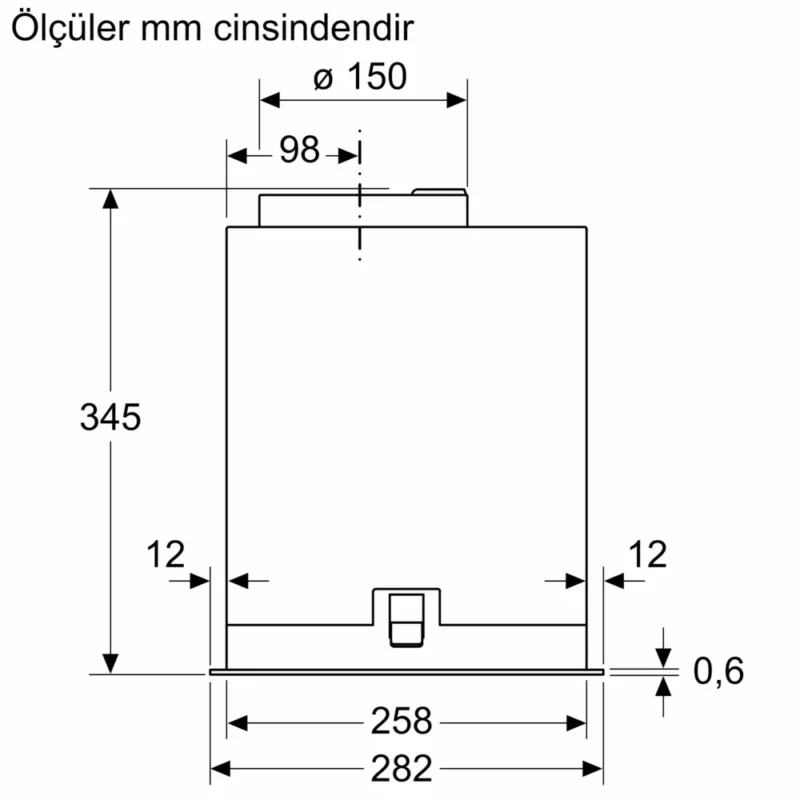 LB88NPC60 iQ700 Gömme Aspiratör 86 cm Siyah