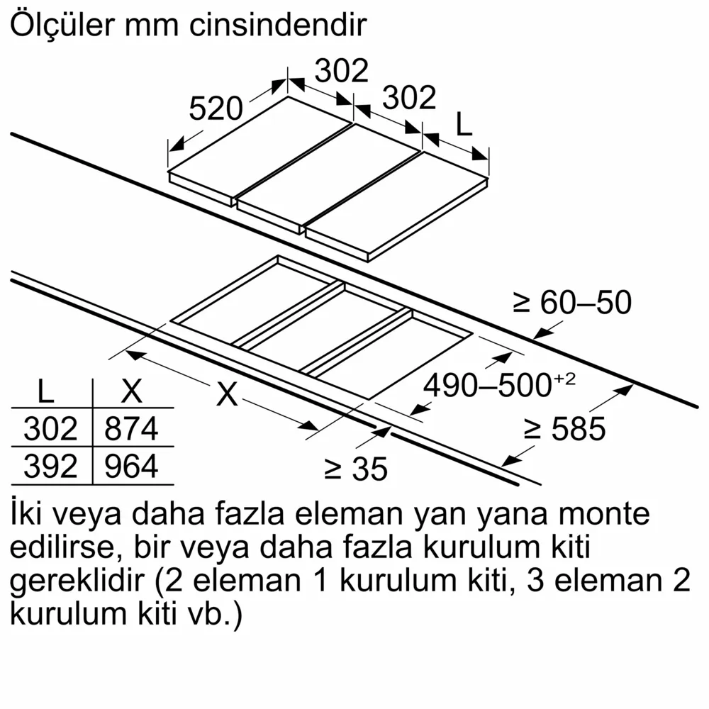 ER3A6AB70 iQ700 Gazlı Domino Ocak 30 cm Seramik, Siyah