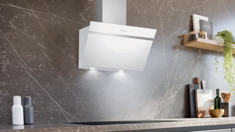 LC66KPJ20T iQ300 Duvar Tipi Davlumbaz 60 cm Beyaz Cam Yüzey, Beyaz