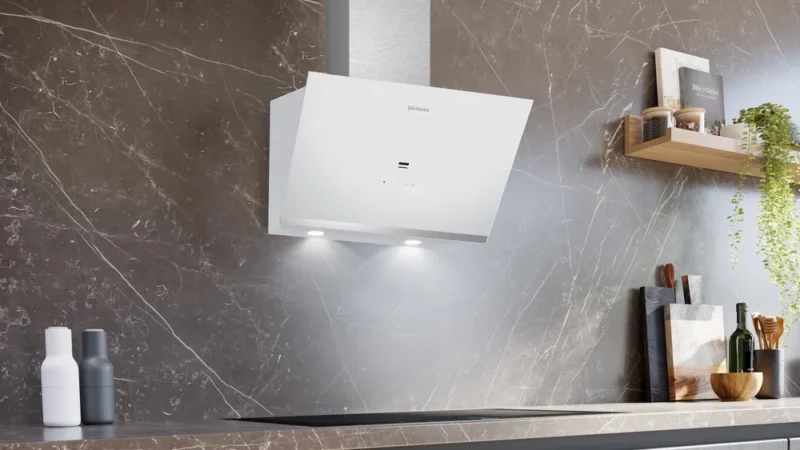 LC67KPJ20T iQ500 Duvar Tipi Davlumbaz 60 cm Beyaz Cam Yüzey, Beyaz
