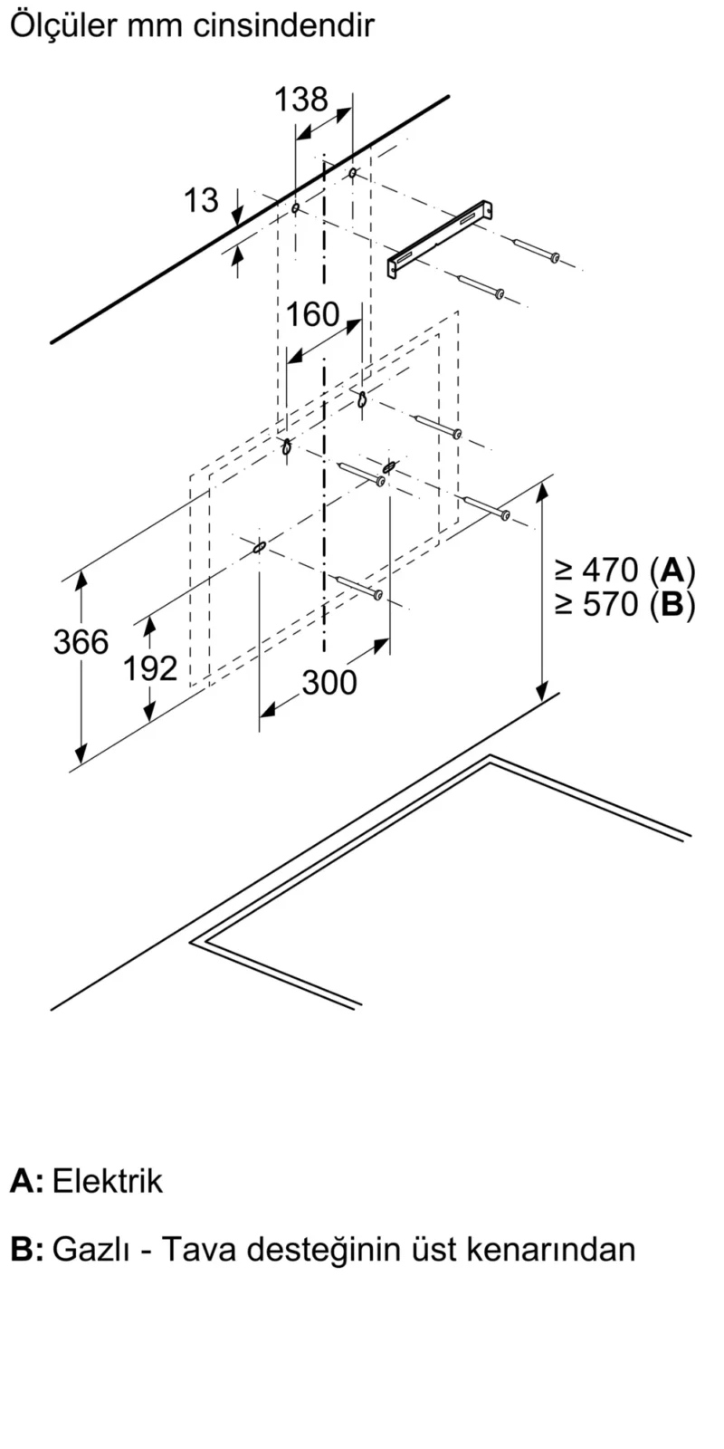 LC66KPJ20T iQ300 Duvar Tipi Davlumbaz 60 cm Beyaz Cam Yüzey, Beyaz