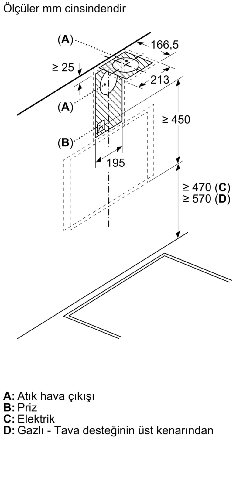 LC66KPJ20T iQ300 Duvar Tipi Davlumbaz 60 cm Beyaz Cam Yüzey, Beyaz