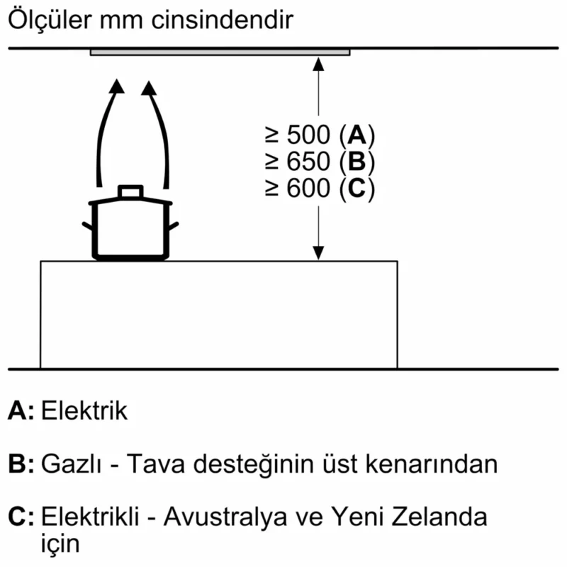 LB88NPC60 iQ700 Gömme Aspiratör 86 cm Siyah