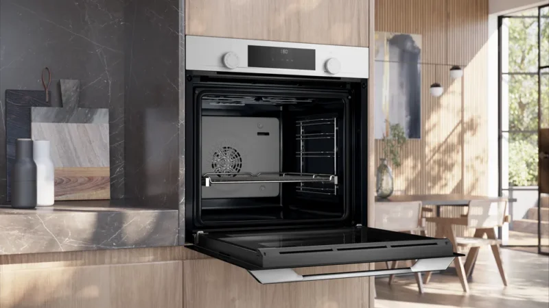 HU736AEV0T iQ300 Buhar Destekli Ankastre Fırın 60 x 60 cm Beyaz