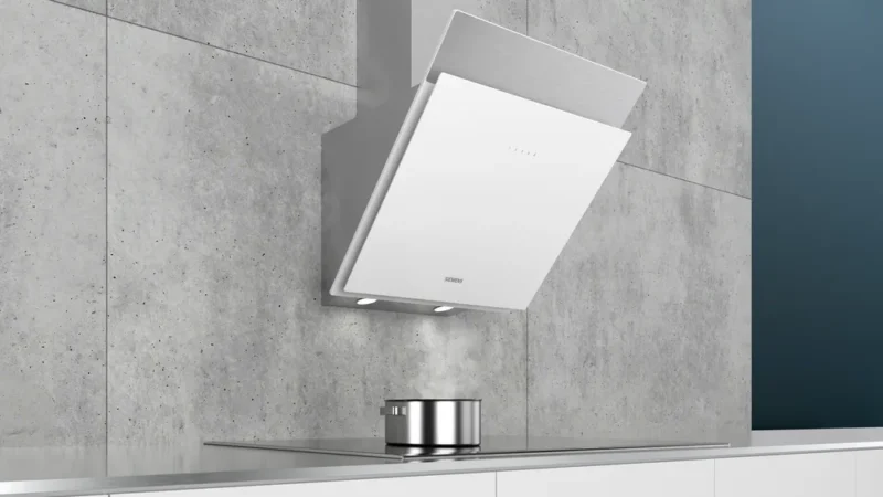 LC68KAK20T iQ500 Duvar Tipi Davlumbaz 60 cm Beyaz Cam Yüzey, Beyaz