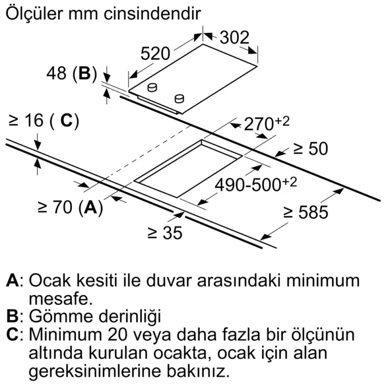 ET375CFA1E iQ300 Elektrikli Domino Ocak 30 cm Çerçeveli Montaj