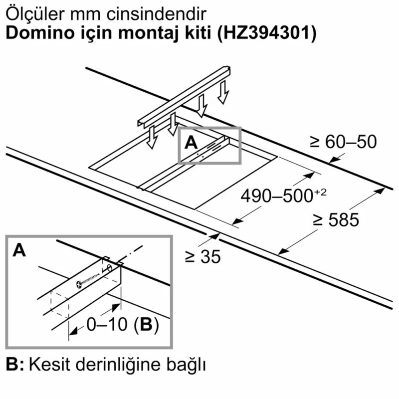 ER3A6AB70 iQ700 Gazlı Domino Ocak 30 cm Seramik, Siyah