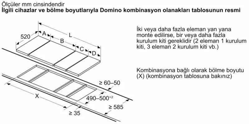 ER3A6AB70 iQ700 Gazlı Domino Ocak 30 cm Seramik, Siyah