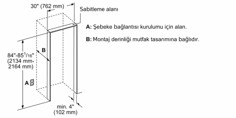 CI30RP02 iQ700 Ankastre Buzdolabı 212.5 x 75.6 cm Düz Menteşe