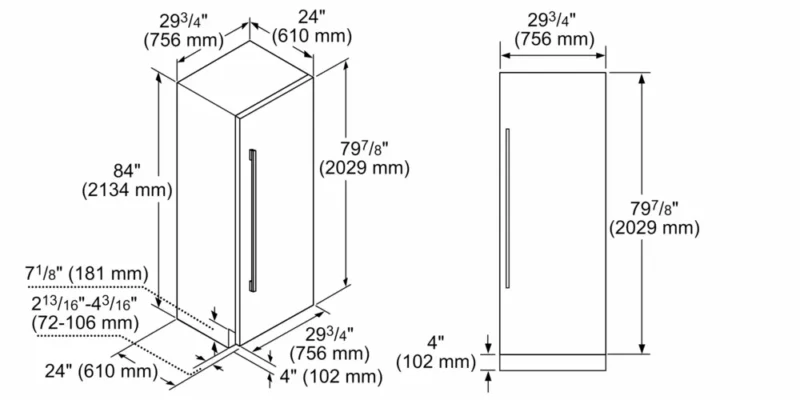 CI30RP02 iQ700 Ankastre Buzdolabı 212.5 x 75.6 cm Düz Menteşe