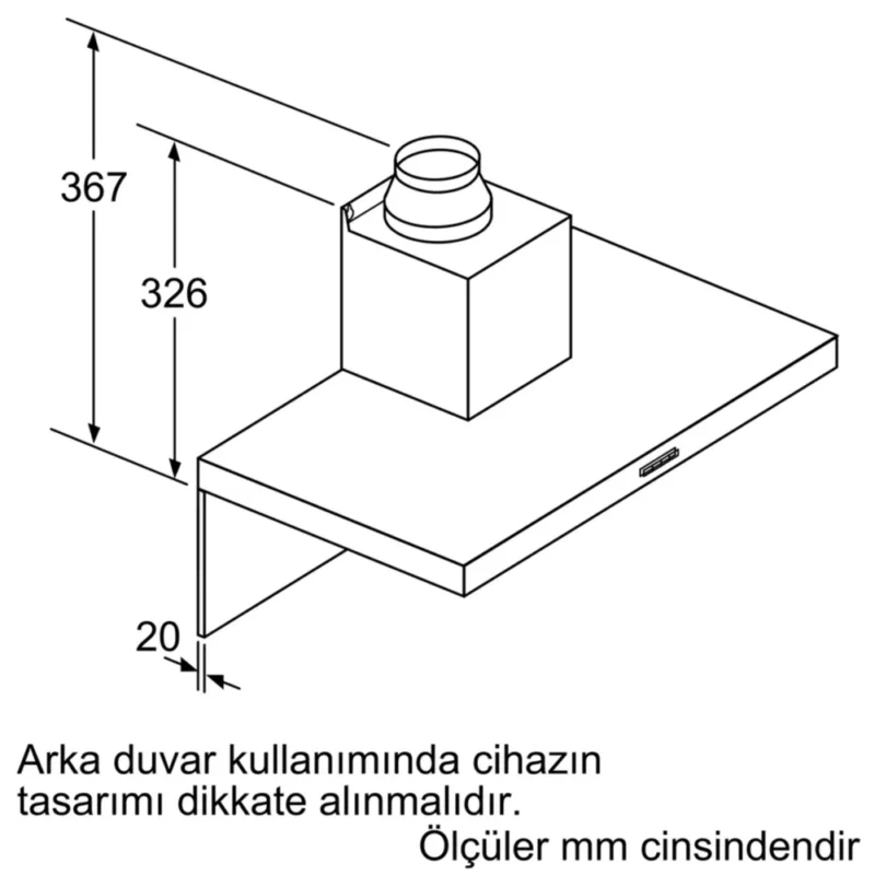 LC97BBM50T iQ300 Duvar Tipi Davlumbaz 90 cm Paslanmaz çelik