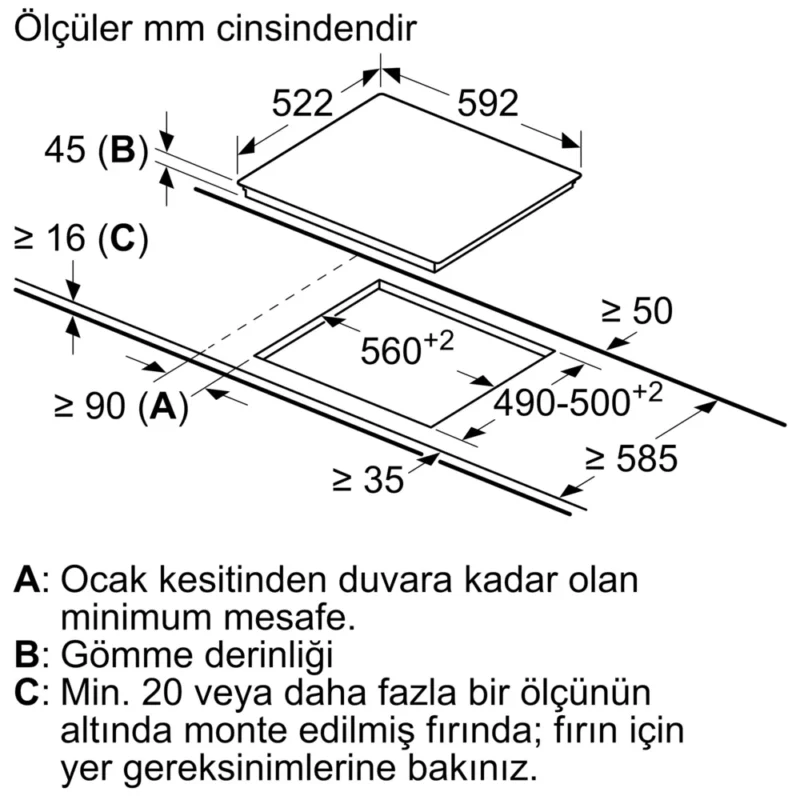 ET651FFP2E iQ300 Elektrikli Ocak 60 cm Çerçevesiz Yüzey