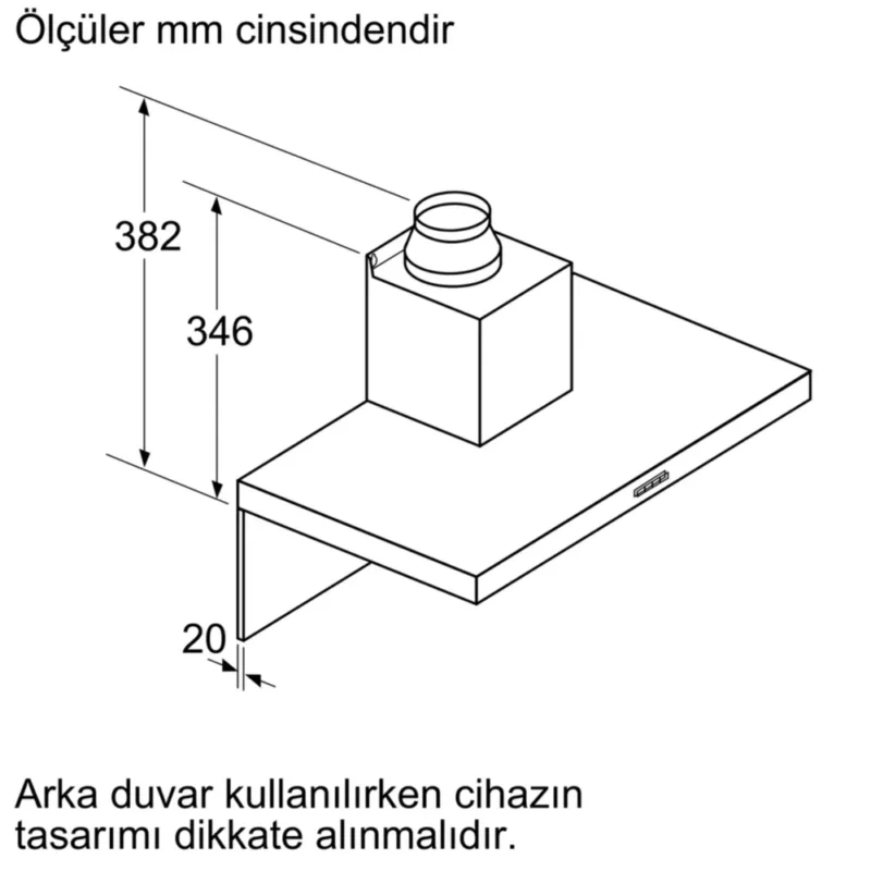 LC65BBC50T iQ100 Duvar Tipi Davlumbaz 60 cm Paslanmaz çelik