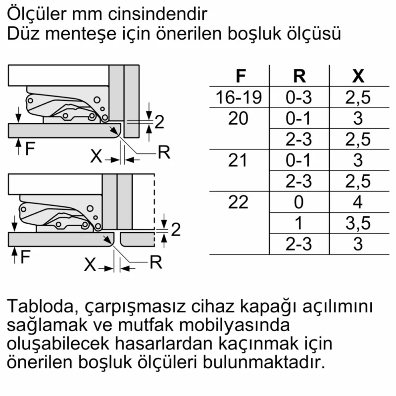 KB96NADD0 iQ500 Alttan Donduruculu Ankastre Buzdolabı 193.5 x 70.8 cm softClosing Düz Menteşe