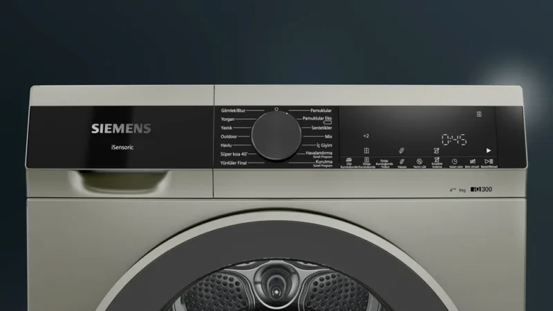 WQ41G20TTR iQ300 Isı Pompalı Kurutma Makinesi 9 kg Gümüş