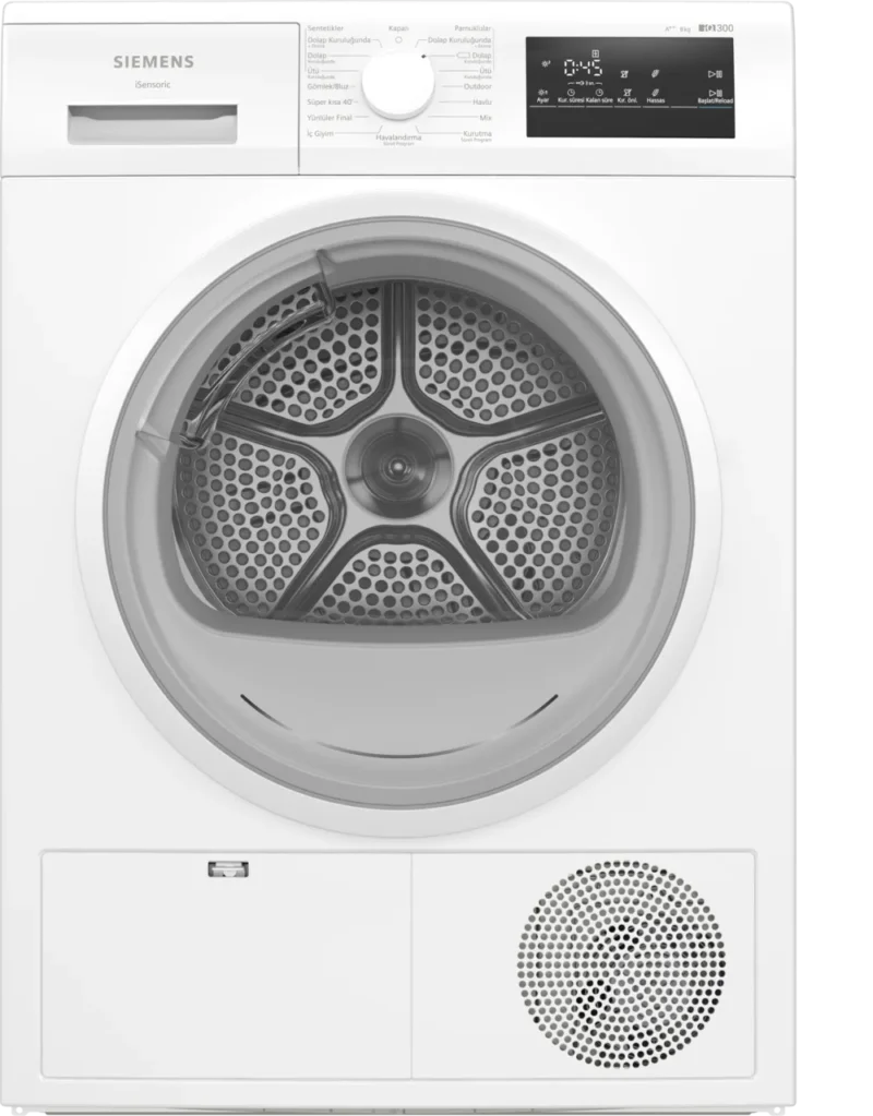 WT00H200TR iQ300 Isı Pompalı Kurutma Makinesi 8 kg Beyaz