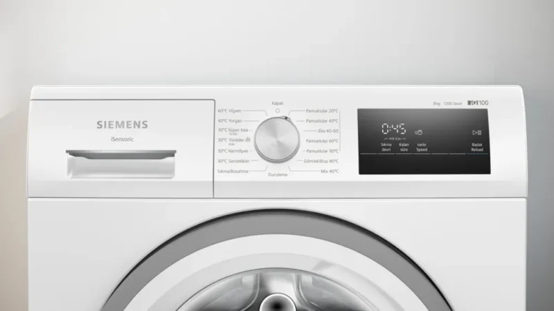WM12N180TR iQ100 Çamaşır Makinesi 8 kg 1200 dev./dak., Beyaz