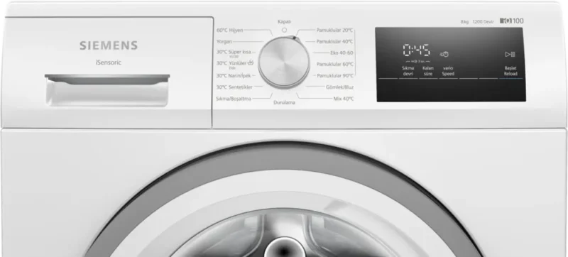 WM12N180TR iQ100 Çamaşır Makinesi 8 kg 1200 dev./dak., Beyaz