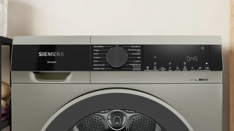 WQ41G20TTR iQ300 Isı Pompalı Kurutma Makinesi 9 kg Gümüş