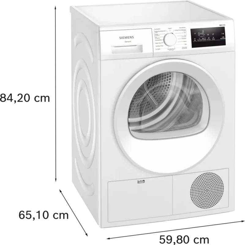 WT00H201TR iQ300 Isı Pompalı Kurutma Makinesi 8 kg Beyaz