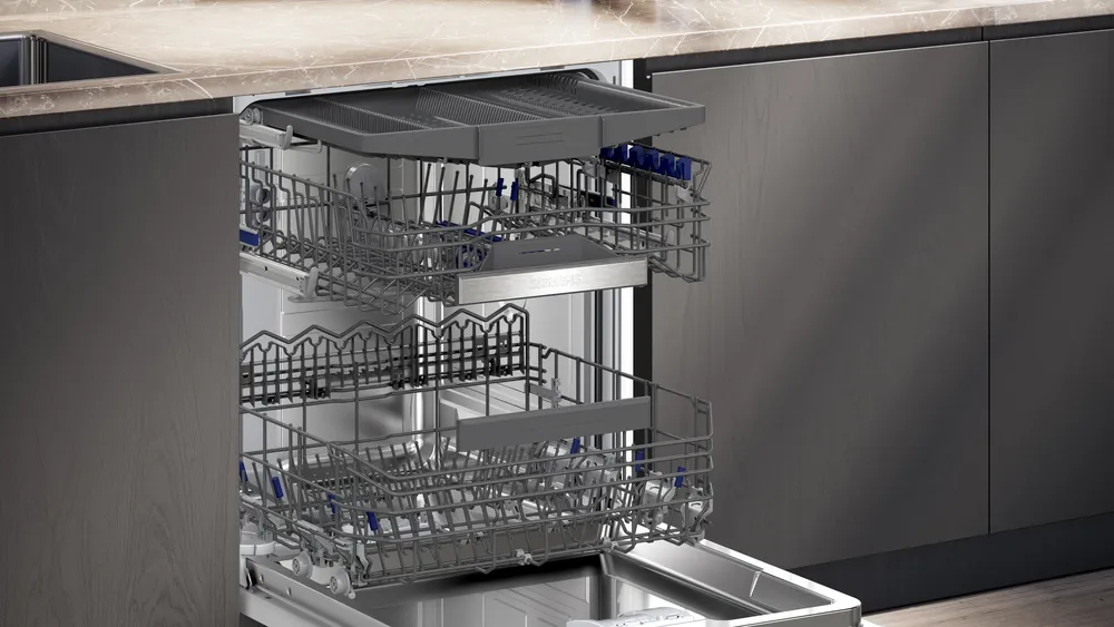 SX95EX12CE iQ500 Tam Ankastre Bulaşık Makinesi 60 cm , varioHinge