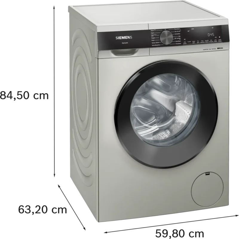 WG42A2ZXTR iQ300 Çamaşır Makinesi 9 kg 1200 dev./dak., Gümüş