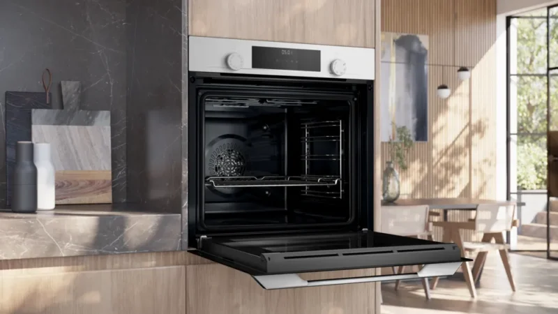 HU717ABV0T iQ300 Buhar Destekli Ankastre Fırın 60 x 60 cm Beyaz