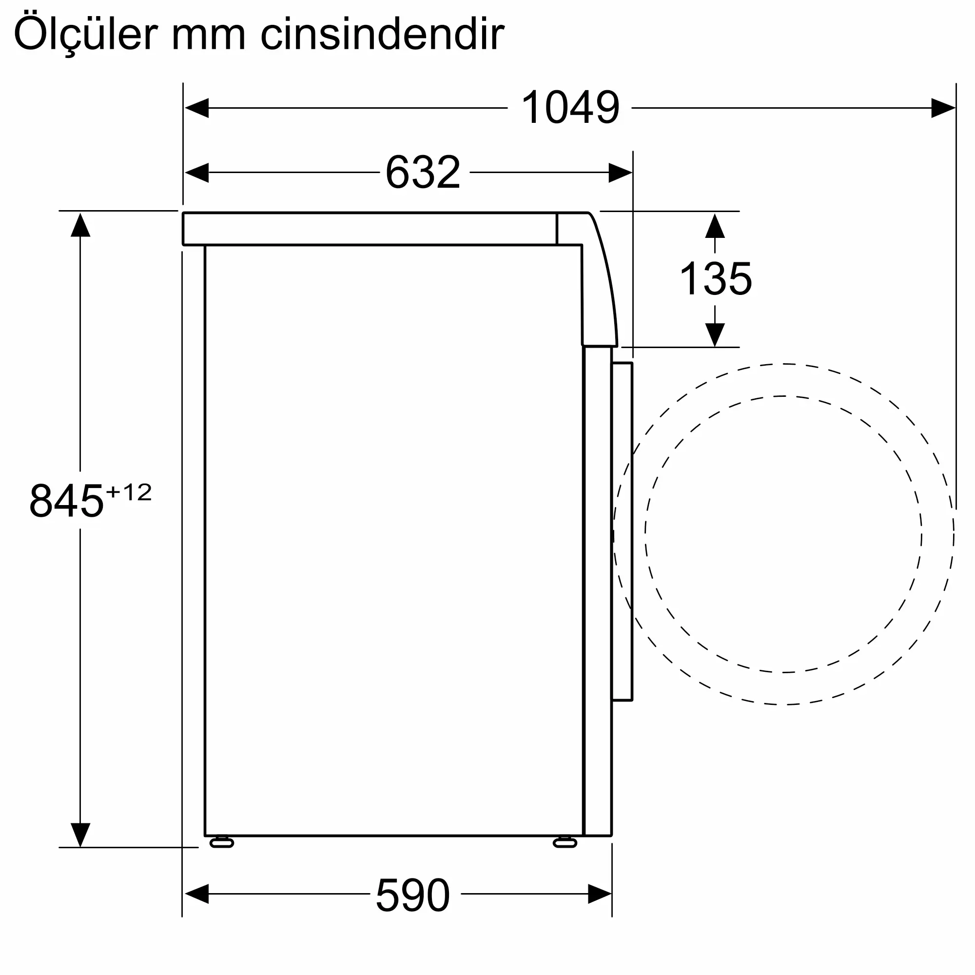 WG64K2Y0TR iQ500 Çamaşır Makinesi 11 kg maks. 1400 dev./dak.